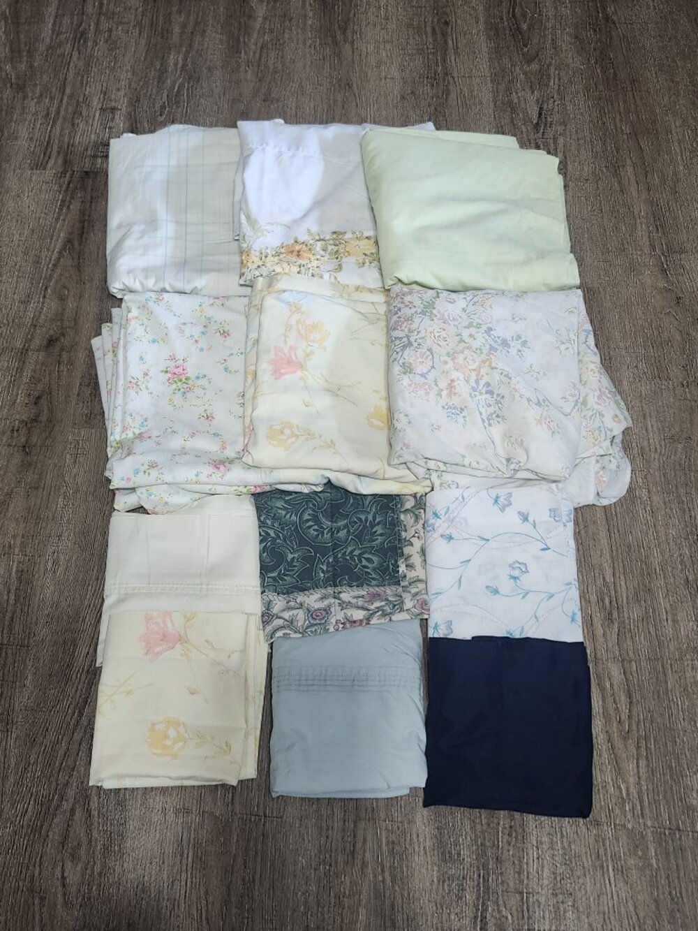 montecillo,thormaston,dan river, & unbranded full flat 6 sheets and pillowcases